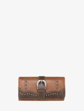 Montana West Buckle Studded Wallet