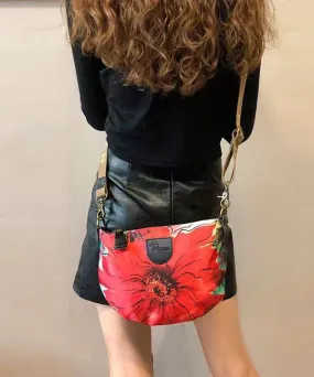 New Retro Red Print Versatile CrossBody Bag ZX1045