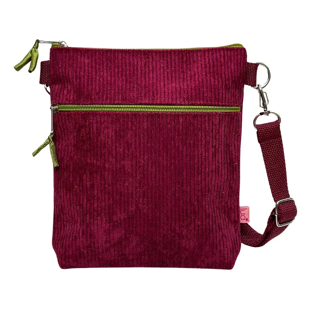 Plum Cord Cross Body Purse By Lua