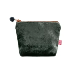 PU415 Dark Sage Mini Velvet Purse By Lua