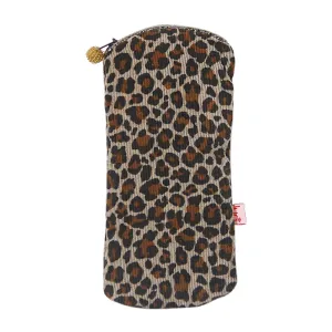 PU444 Leopard Zipped Glasses Purse By Lua