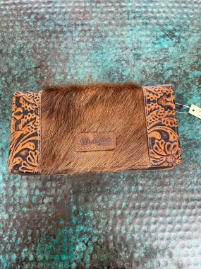 San Pueblo cowhide wallet wristlet