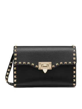 SMALL ROCKSTUD SHOULDER BAG IN GRENADE CALFSKIN