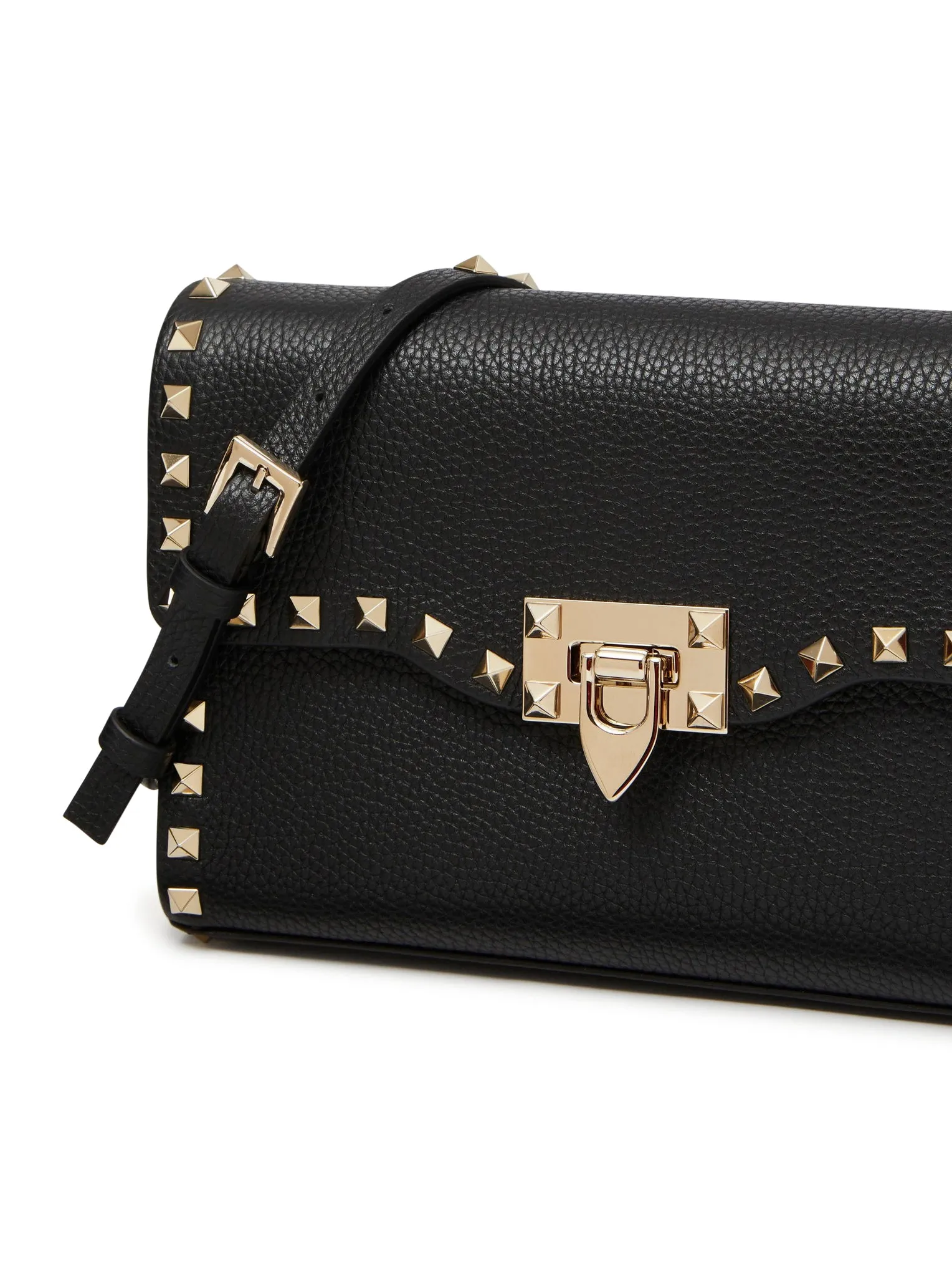 SMALL ROCKSTUD SHOULDER BAG IN GRENADE CALFSKIN