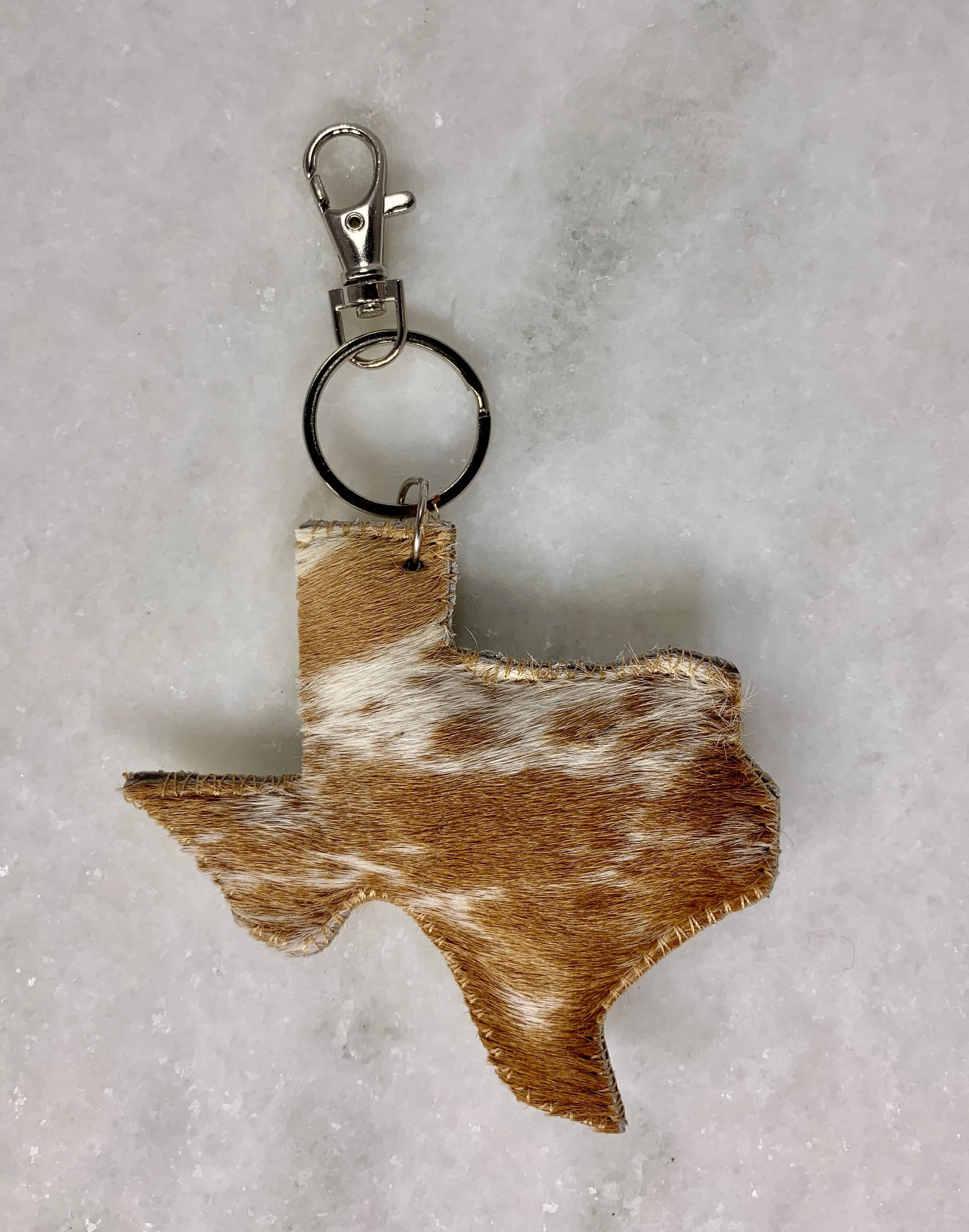 Texas Leather Keychain Clip