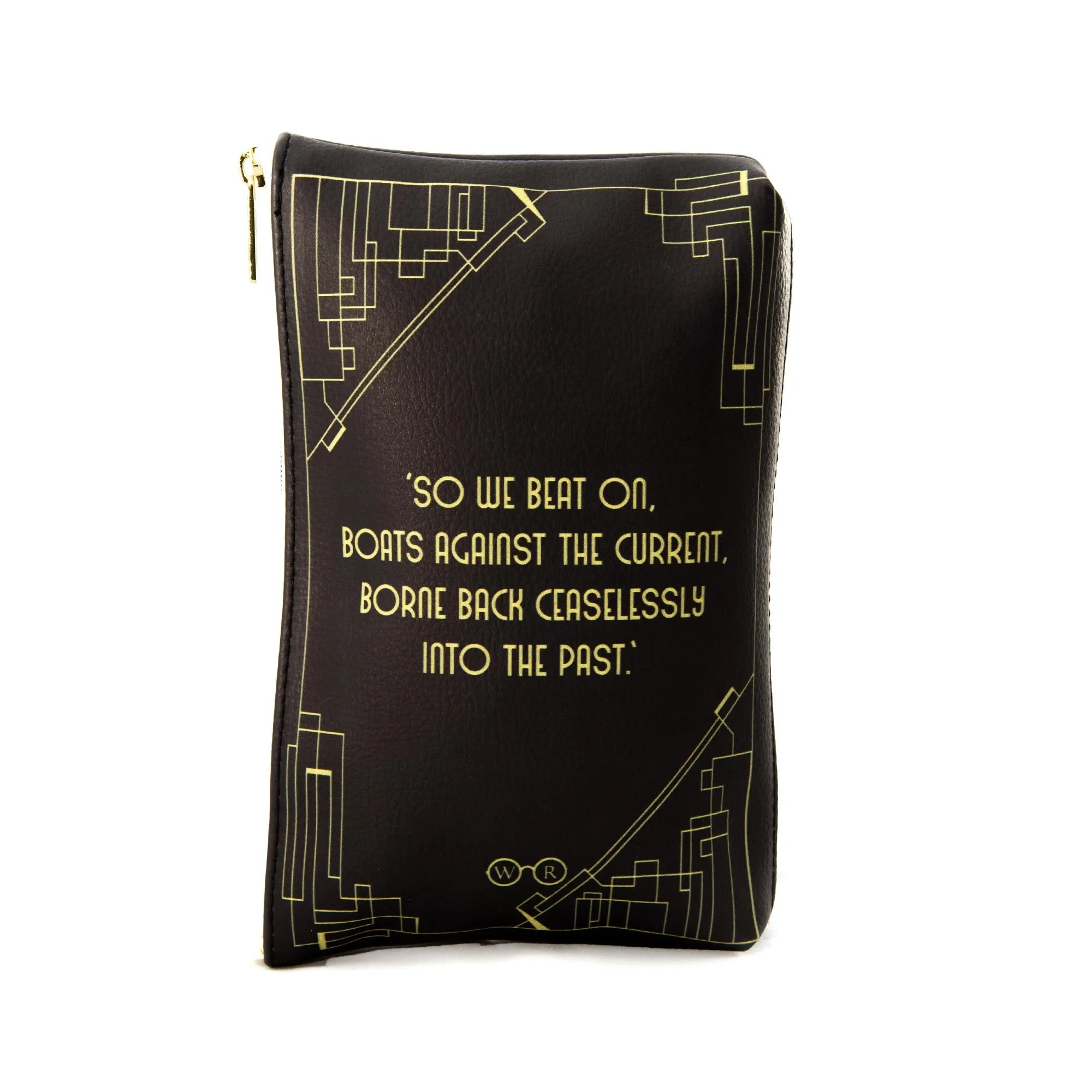 The Great Gatsby Art Deco Black Book Pouch Purse Clutch