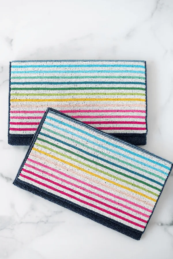 The Happy Stripe Clutch