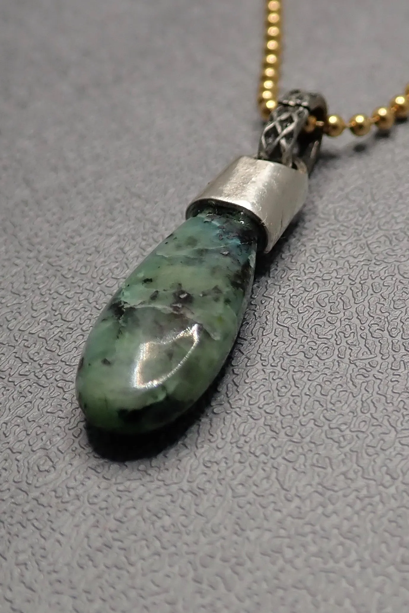 TURQUOISE NUGGET PENDANT - one made