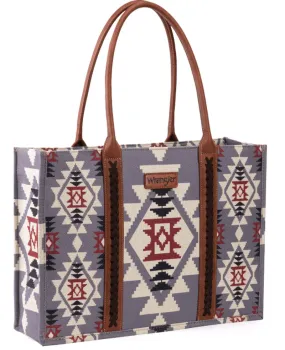 Wrangler Southwestern Print Wide Tote Bag Lavender