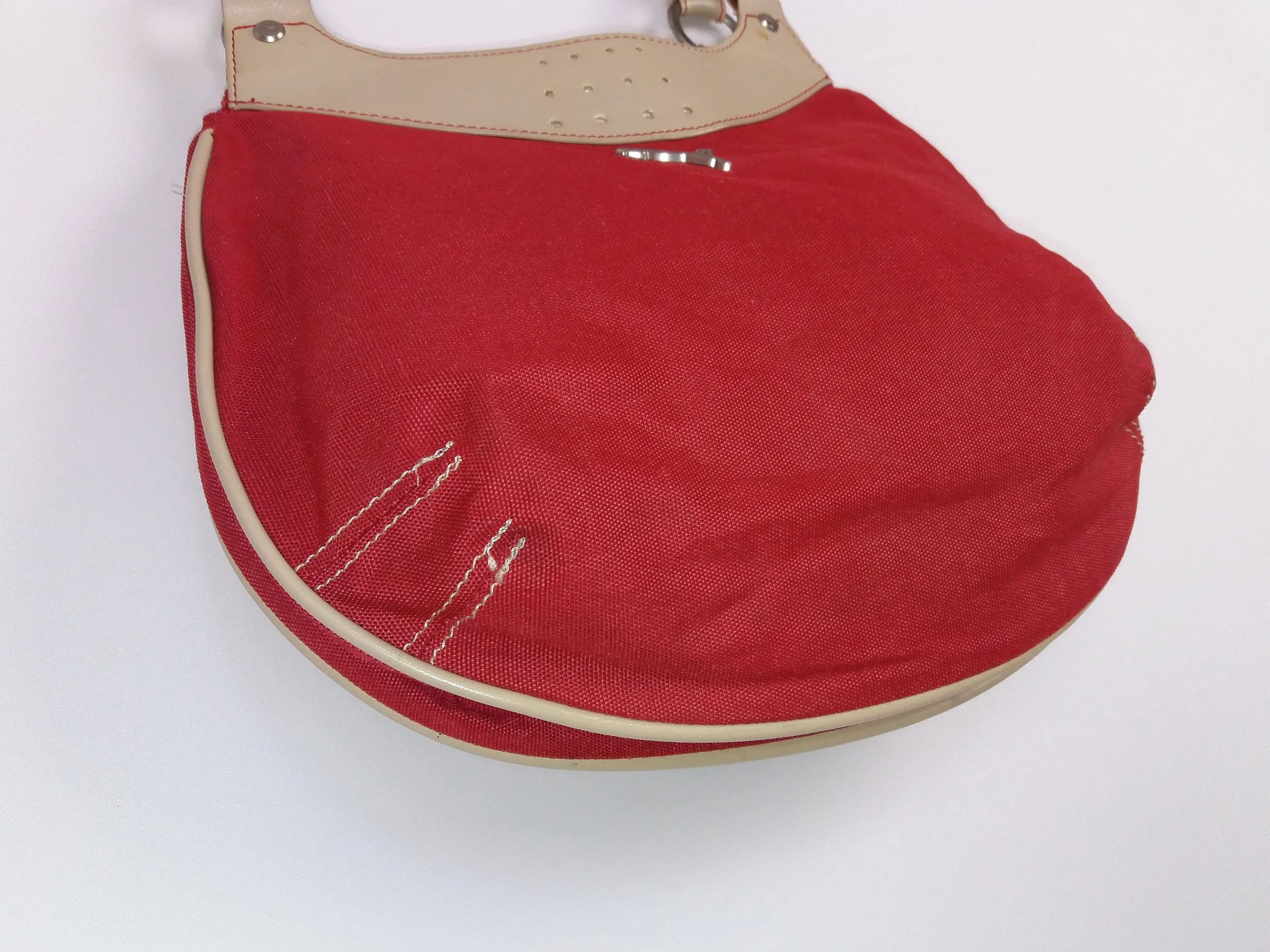 Y2K PUMA Shoulder Bag Red Canvas