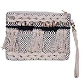 Zulu - embellished clutch bag with zip and detachable strap