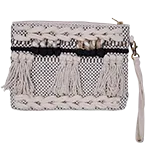 Zulu - embellished clutch bag with zip and detachable strap